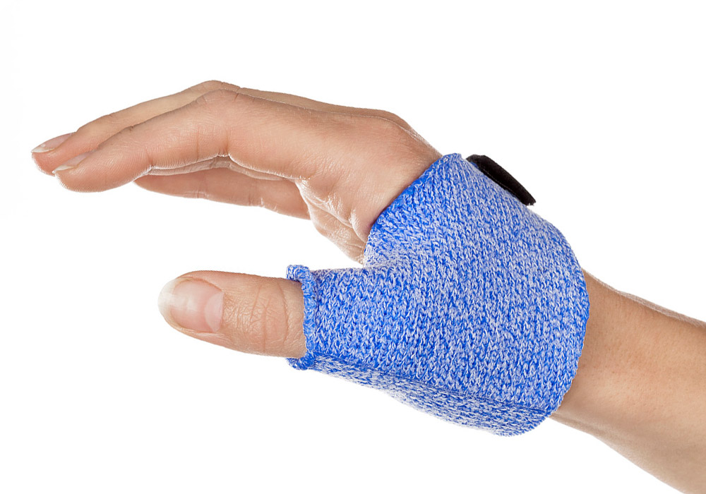 Short Thumb Opponens Orthosis in Orficast Blue